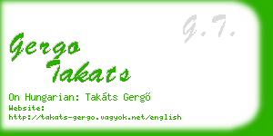 gergo takats business card