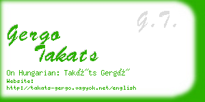 gergo takats business card